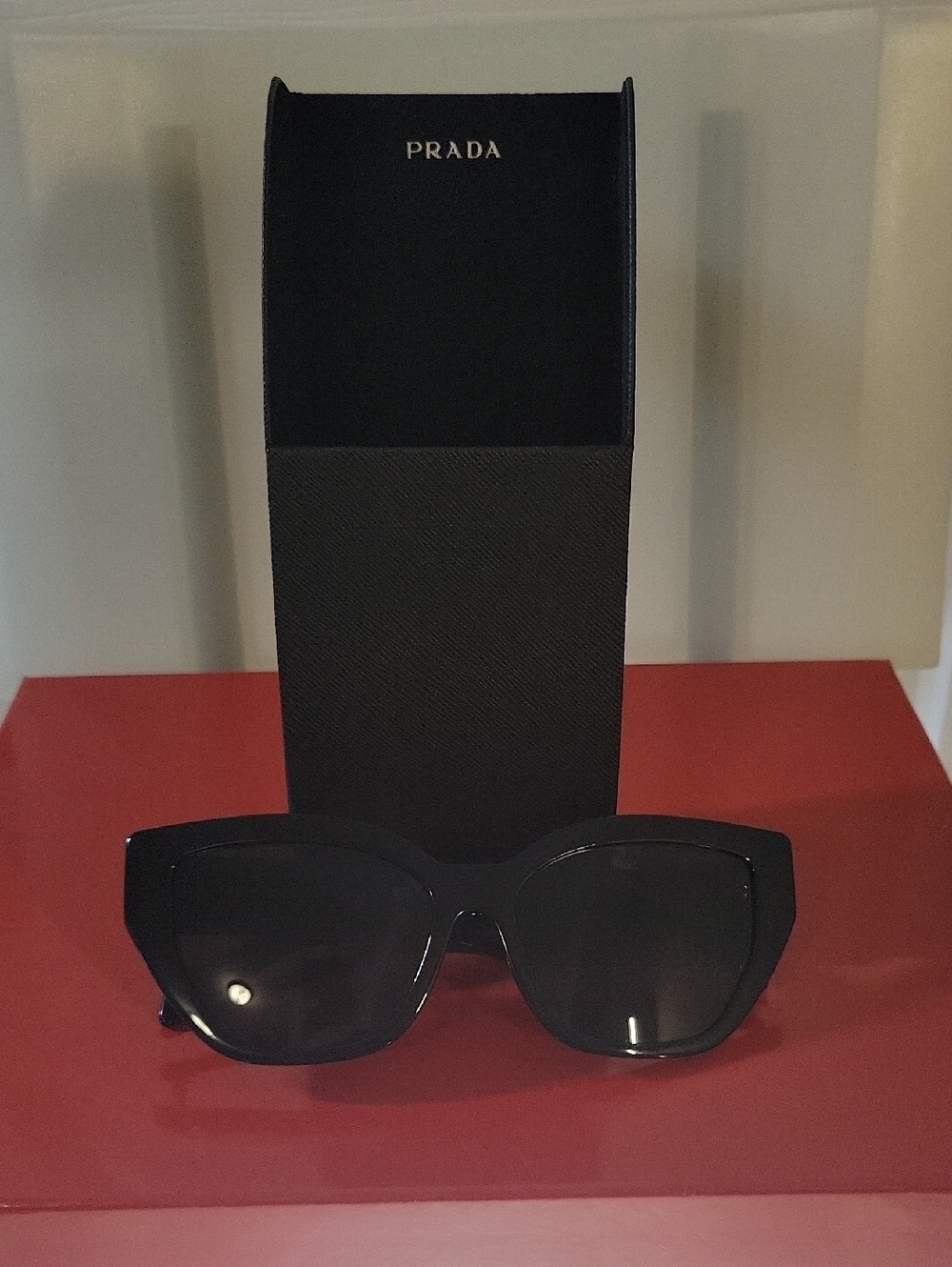 Prada Black Oversized Cat-Eye Sunglasses